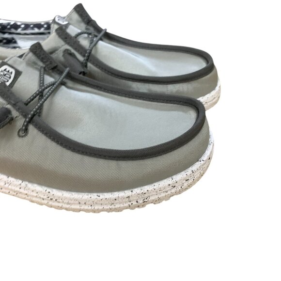 NEW Hey Dude Mens Wally Nylon Mens Loafer Shoes Size 9 Grey‎ Shoe - Picture 15 of 15